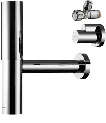 Hansgrohe Design Siphon Set Flowstar Axor, mit zwei Eckventilen und Schubern, Farbe chrom Bild 2