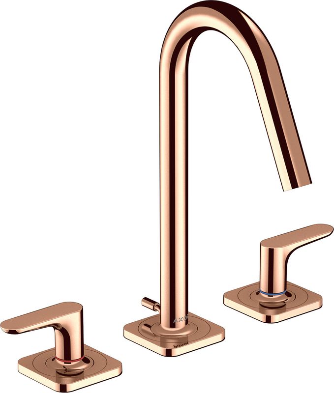 Hansgrohe 3-Loch Waschtischarmatur Axor Citterio M PRG, mit Hebelgriffen, Farbe red gold Bild 1