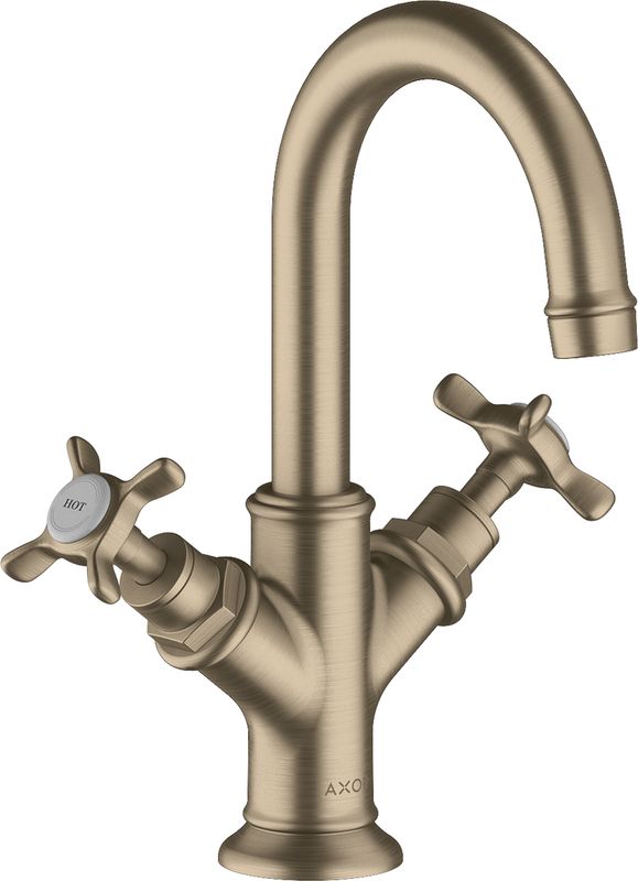 Hansgrohe Zweigriff Waschtischarmatur Axor Montreux, für HWB brushed, Farbe nickel Bild 1