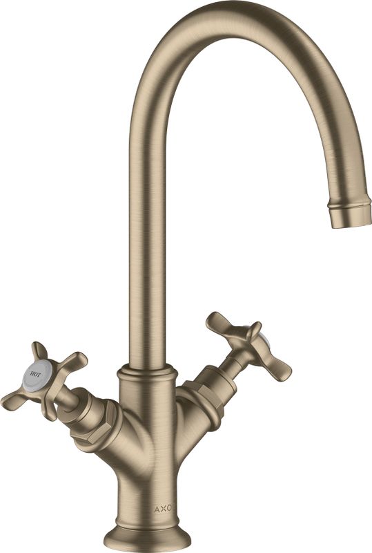 Hansgrohe Zweigriff Waschtischarmatur Axor Montreux ohne Ablaufgarnitur brushed, Farbe nickel Bild 1