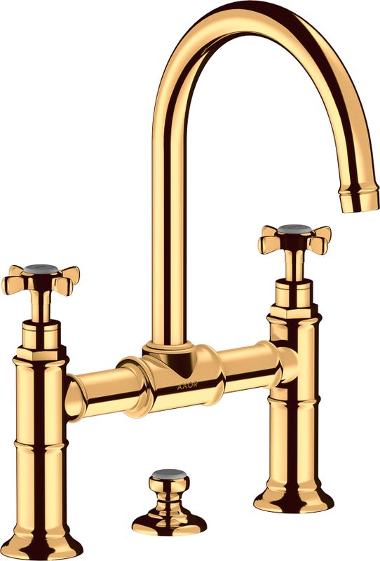 Hansgrohe Zweigriff Waschtischarmatur 220 Axor Montreux Brücke PGO, Farbe gold Bild 1