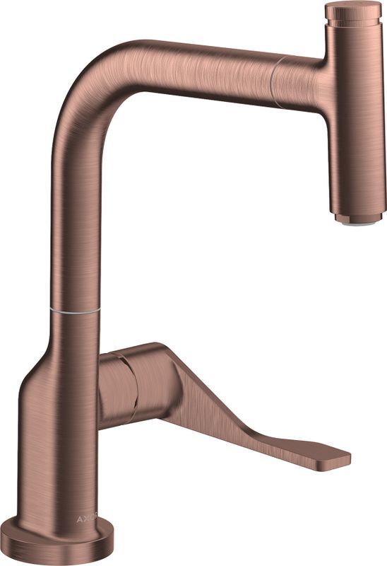 Hansgrohe Spültischmischer Select Axor Citterio BRG, mit Ausziehauslauf, Farbe red gold Bild 1