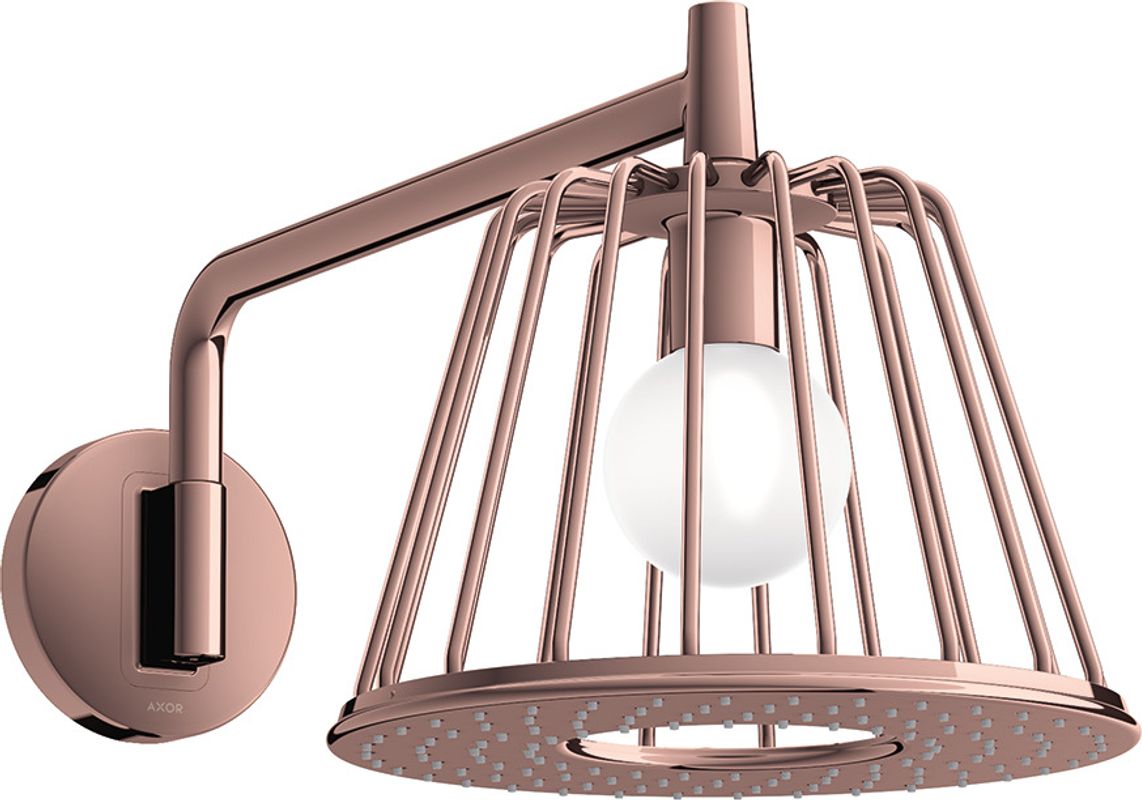 Hansgrohe Kopfbrause Axor Nendo mit Brausearm PRG, 258 x 275 x 565 x 565 mm, Farbe red gold Bild 1