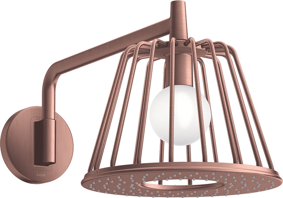 Hansgrohe Kopfbrause Axor Nendo mit Brausearm BRG, 258 x 275 x 565 x 565 mm, Farbe red gold Bild 1