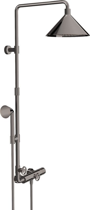 Hansgrohe Showerpipe Axor Front PBC, 616 mm, Farbe black chrome Bild 1