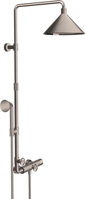 Hansgrohe Showerpipe Axor Front BSO, 616 mm, Farbe Edelstahl-Optik (silber) Bild 1