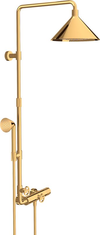 Hansgrohe Showerpipe Axor Front PGO, 616 mm, Farbe gold Bild 1