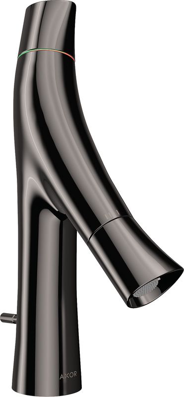 Hansgrohe Zweigriff Waschtischarmatur 80 Axor Starck Organic PBC, Farbe black chrome Bild 1