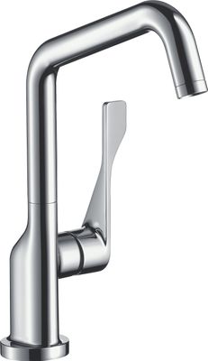 Hansgrohe Spültischmischer Axor Citterio steel, mit Schwenkauslauf, 342 mm, Farbe silber Bild 2