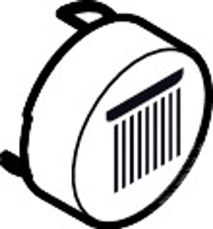 Hansgrohe Druckknopf Symbol Kopfbrause Rain, gross, für ShowerSelect / S, matt, Farbe schwarz Bild 1