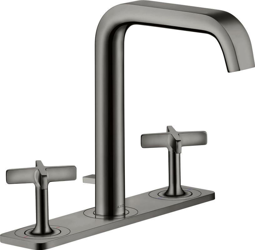 Hansgrohe 3-Loch Waschtischarmatur Axor Citterio E Standmodell PBC, mit Platte, Farbe black chrome Bild 1