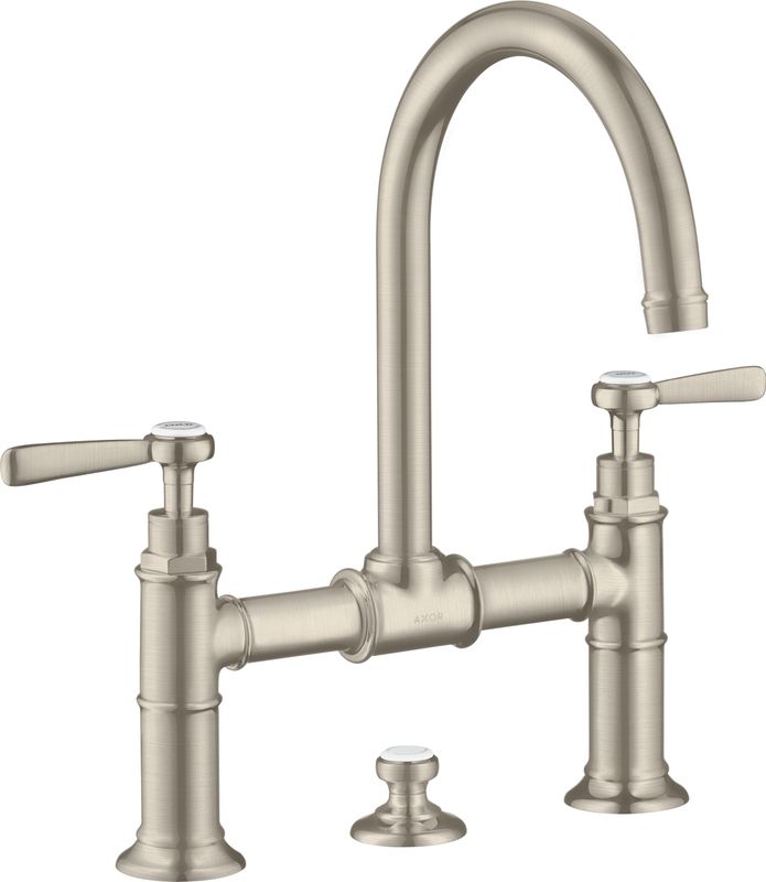 Hansgrohe Zweigriff Waschtischarmatur 220 Axor Montreux Brücke Hebelgriff BN, Farbe nickel Bild 1