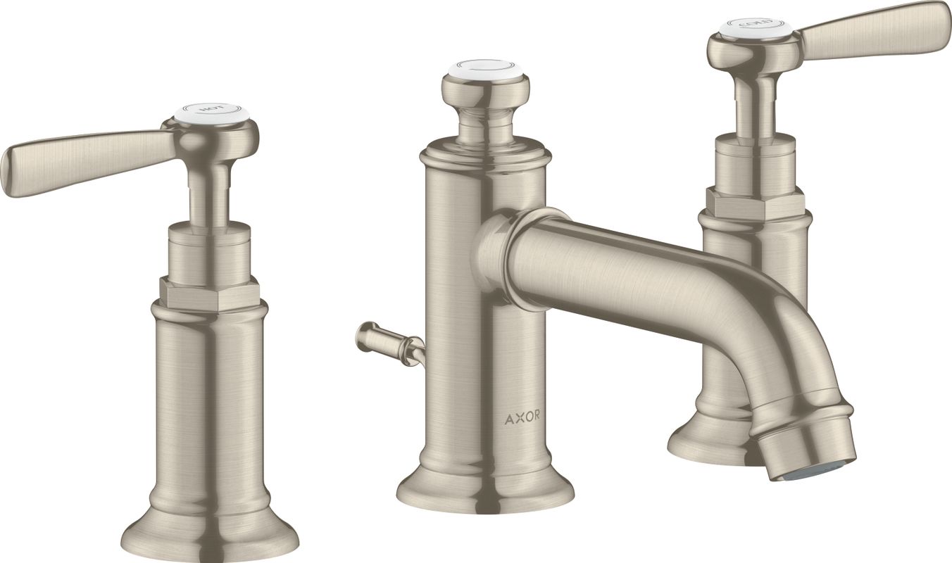 Hansgrohe 3-Loch Waschtischarmatur 30 Axor Montreux Hebelgriff brushed, Farbe nickel Bild 1