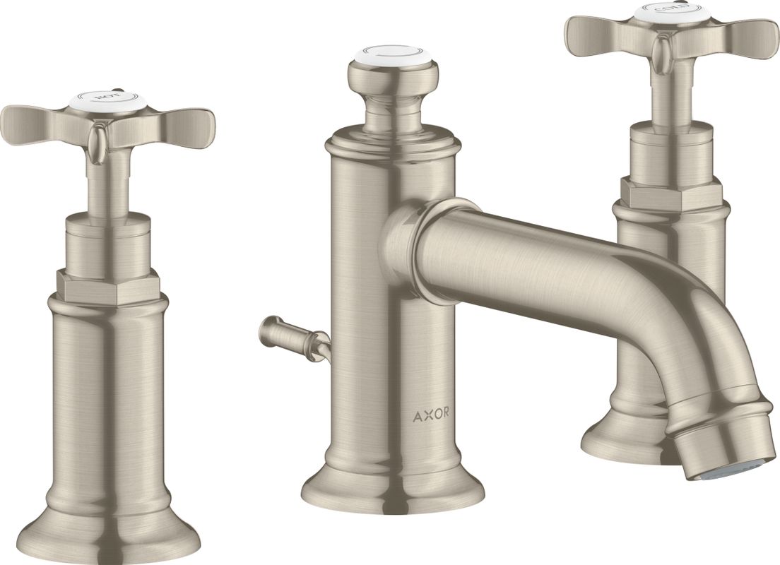 Hansgrohe 3-Loch Waschtischarmatur 30 Axor Montreux Kreuzgriff brushed, Farbe nickel Bild 1