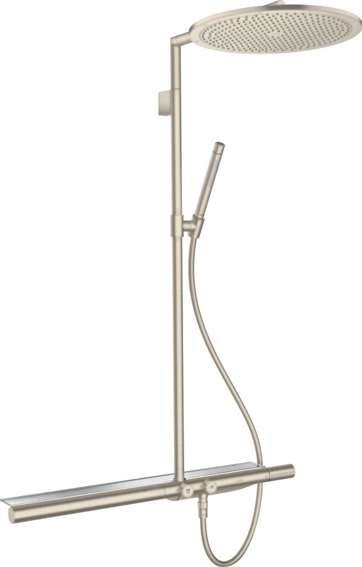 Hansgrohe Showerpipe 800 Axor brushed, 1314 x 800 x 639 mm, Farbe nickel Bild 1