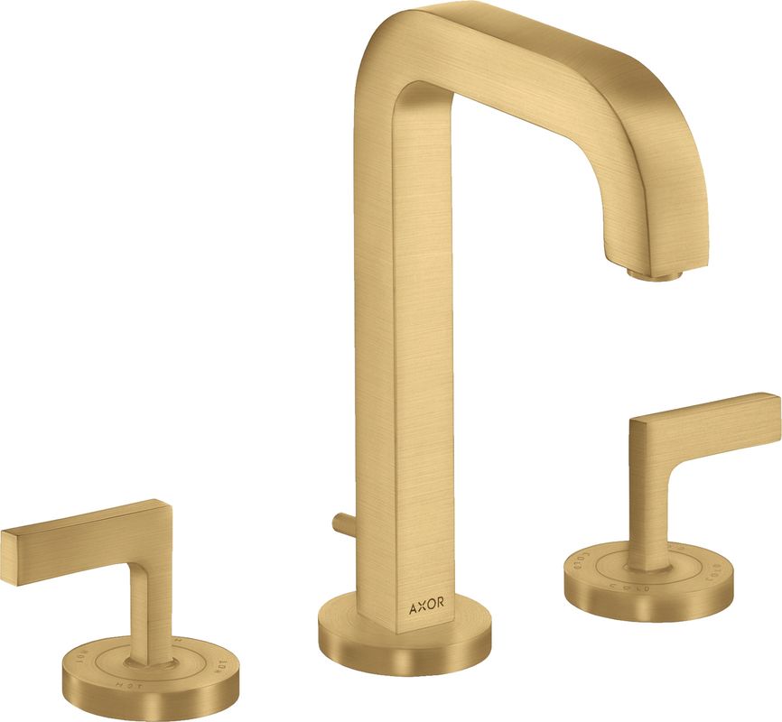 Hansgrohe 3-Loch Waschtischarmatur Axor Citterio BGO, mit Hebelgriffen, Farbe gold Bild 1