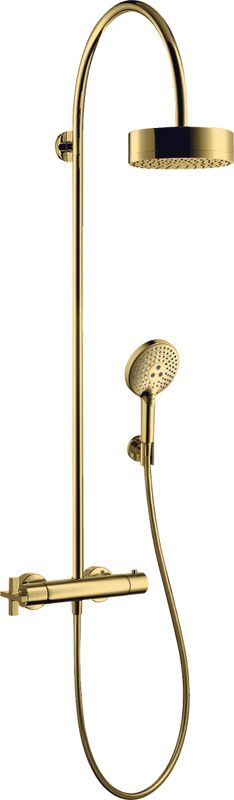 Hansgrohe Showerpipe Axor Citterio PGO, mit Thermostat Aufputz, 1639 x 476 x 534 mm, Farbe gold Bild 1