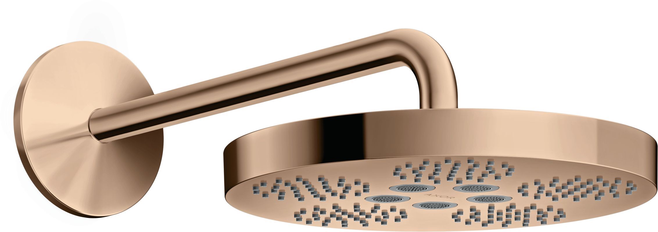 Hansgrohe Kopfbrause Axor One 280 1jet, mit Brausearm PRG, 184 x 282 x 531 x 531 mm, Farbe red gold Bild 1