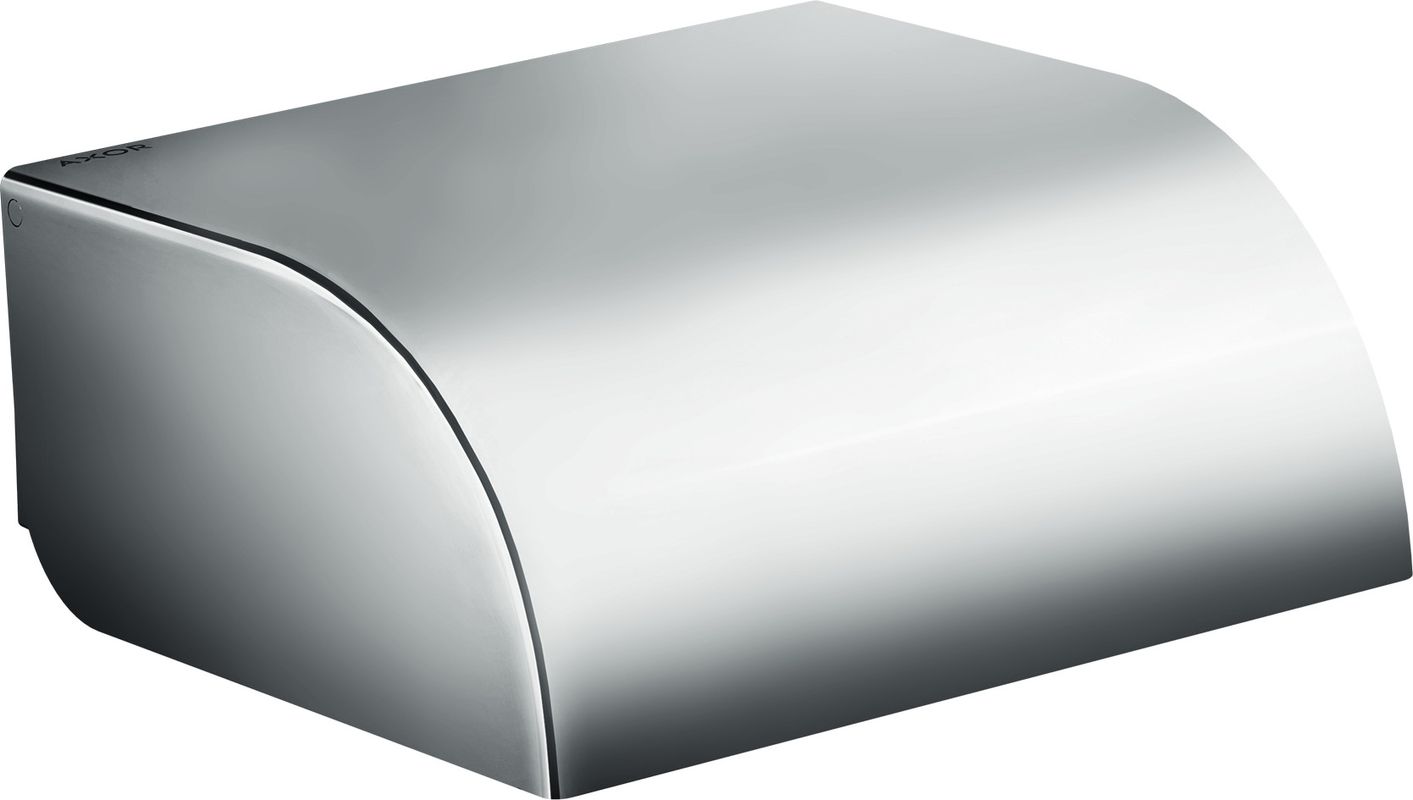 Hansgrohe Toilettenpapierhalter, mit Deckel Axor Universal Circular, 64 x 142 x 142 mm, Farbe chrom Bild 1