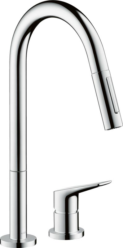 Hansgrohe 2-Loch Spültischmischer Axor Citterio M, mit Ausziehbrause, 405 mm, Farbe chrom Bild 1