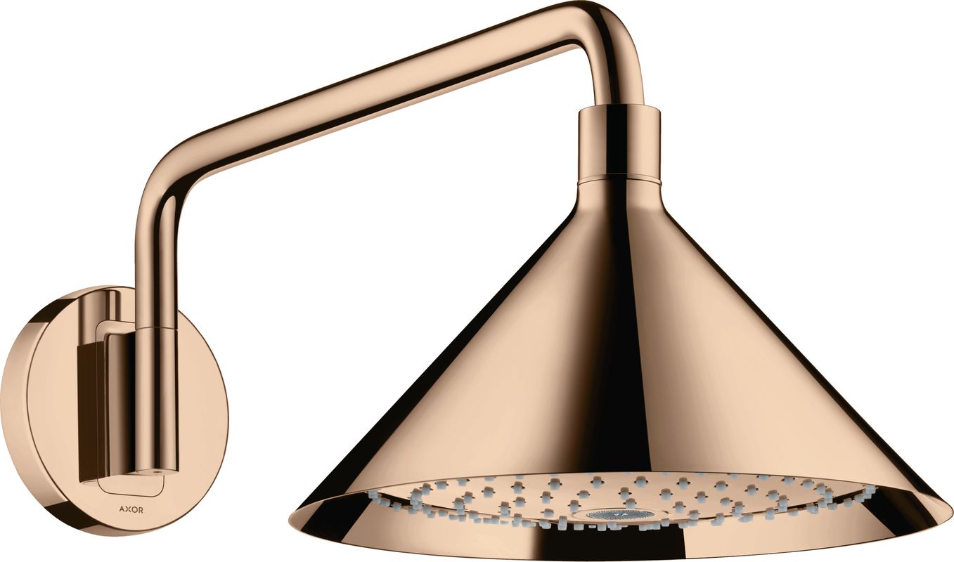 Hansgrohe Kopfbrause Axor Front mit Brausearm PRG, 233 x 279 x 594 x 594 mm, Farbe red gold Bild 1