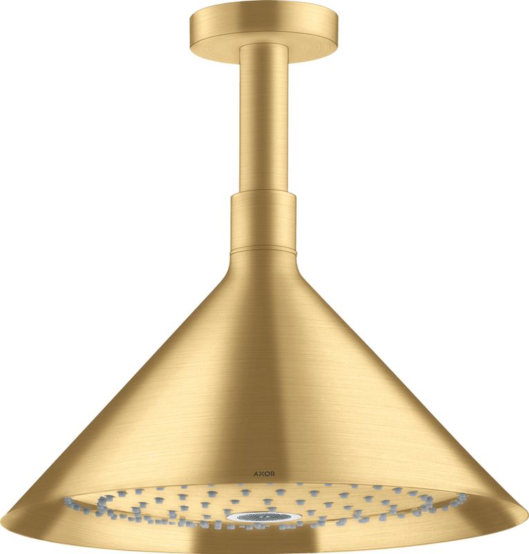 Hansgrohe Kopfbrause Axor Front, mit Deckenanschluss BGO, 280 x 279 x 279 mm, Farbe gold Bild 1