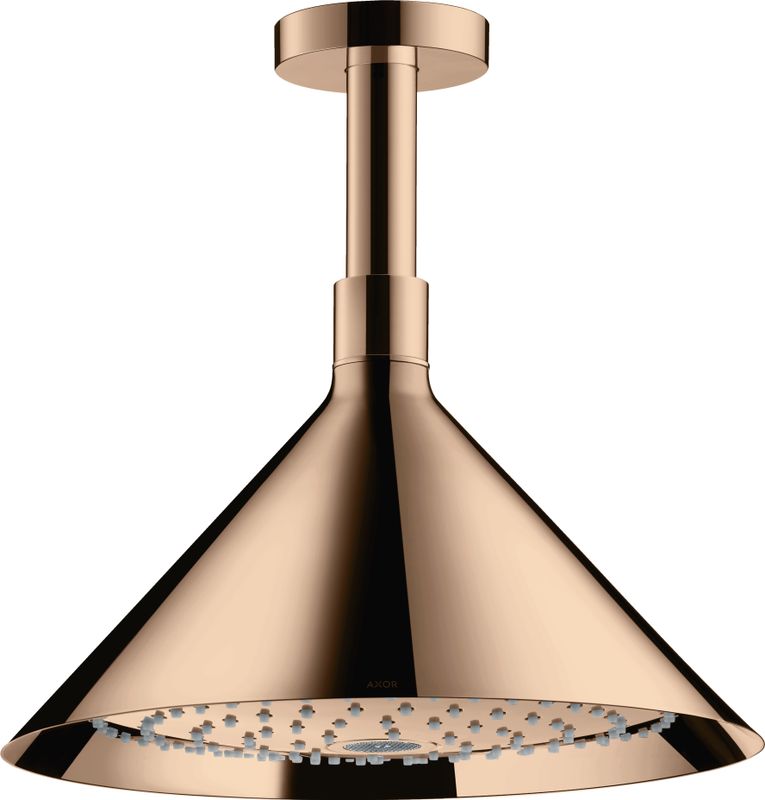 Hansgrohe Kopfbrause Axor Front, mit Deckenanschluss PRG, 280 x 279 x 279 mm, Farbe red gold Bild 1