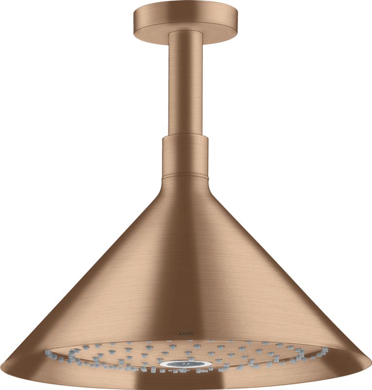 Hansgrohe Kopfbrause Axor Front, mit Deckenanschluss BRG, 280 x 279 x 279 mm, Farbe red gold Bild 1