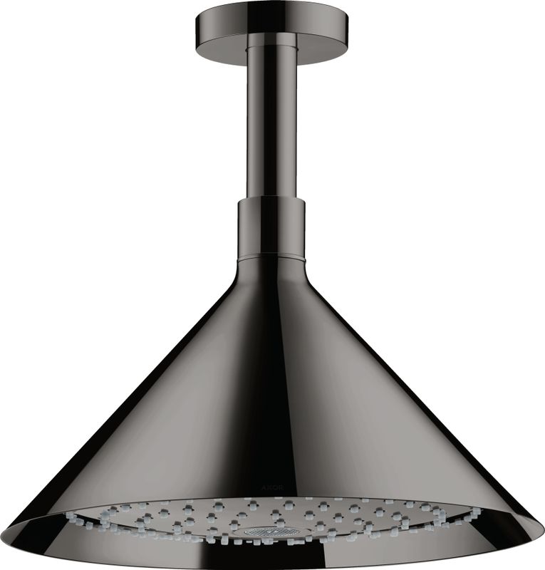 Hansgrohe Kopfbrause Axor Front, mit Deckenanschluss PBC, 280 x 279 x 279 mm, Farbe black chrome Bild 1