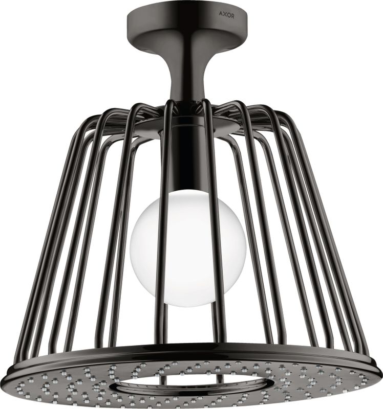 Hansgrohe Kopfbrause Axor Nendo PBC, mit Deckenanschluss, 265 x 275 x 275 mm, Farbe black chrome Bild 1