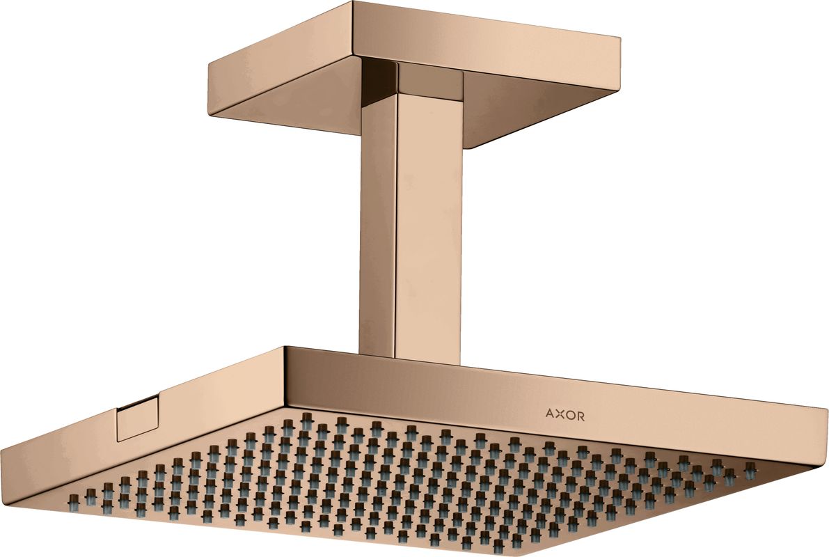 Hansgrohe Kopfbrause Axor Starck 240 x 240 mm PRG, mit Deckenanschlussstück, 152 x 240 x 240 mm, Farbe red gold Bild 1