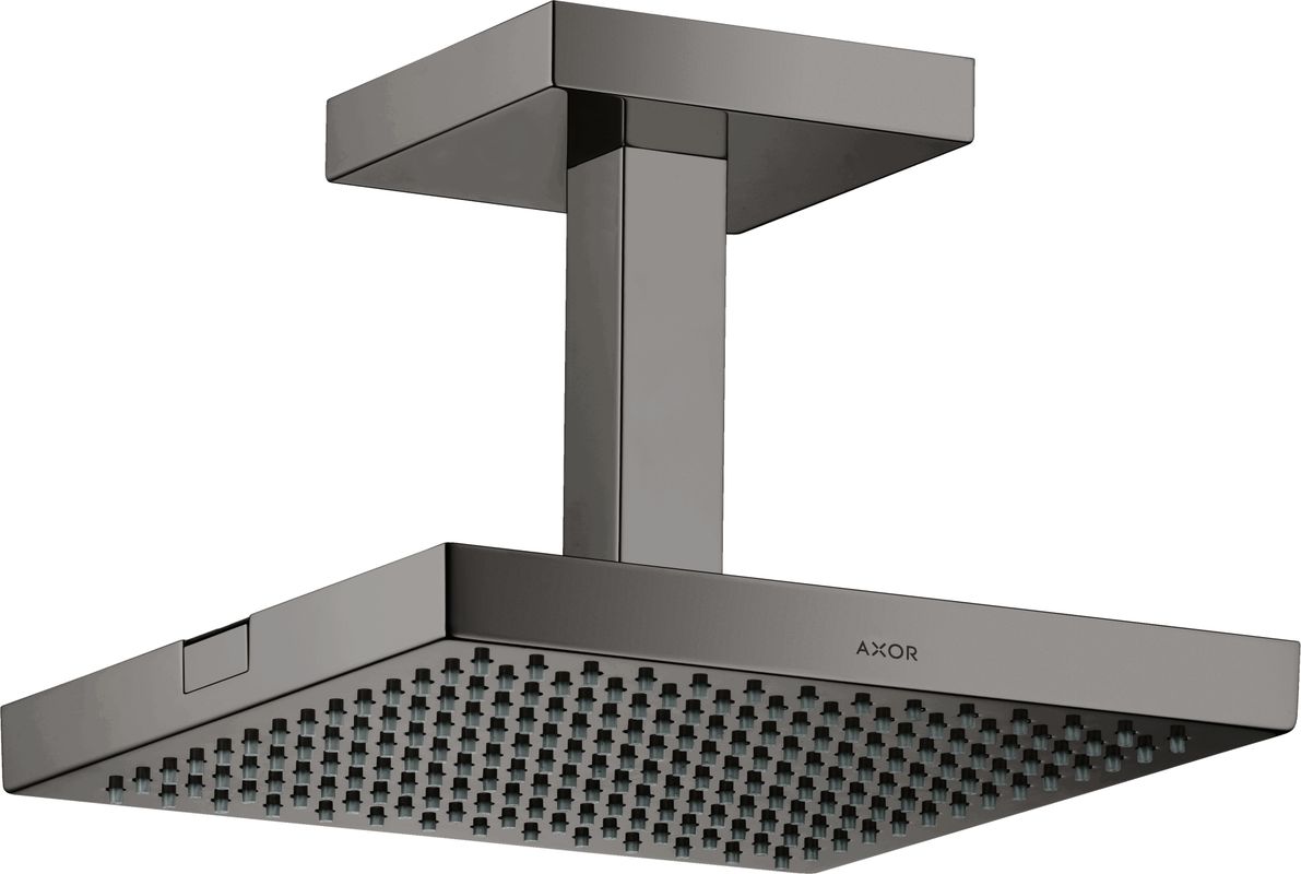 Hansgrohe Kopfbrause Axor Starck 240 x 240 mm PBC, mit Deckenanschlussstück, 152 x 240 x 240 mm, Farbe black chrome Bild 1