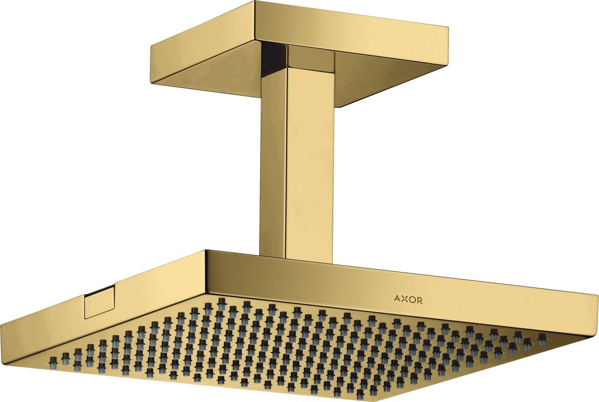 Hansgrohe Kopfbrause Axor Starck 240 x 240 mm PGO, mit Deckenanschlussstück, 152 x 240 x 240 mm, Farbe gold Bild 1