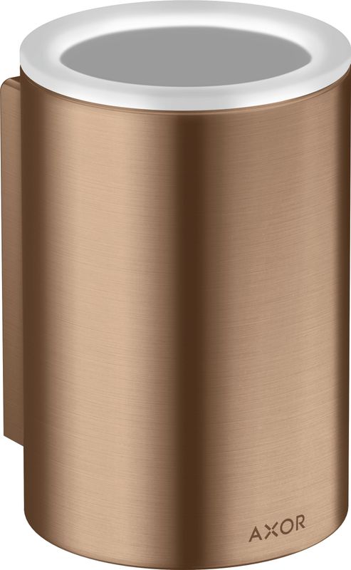Hansgrohe Zahnputzbecher Axor Universal Circular BRG, 114 x 76 x 84 mm, Farbe red gold Bild 1