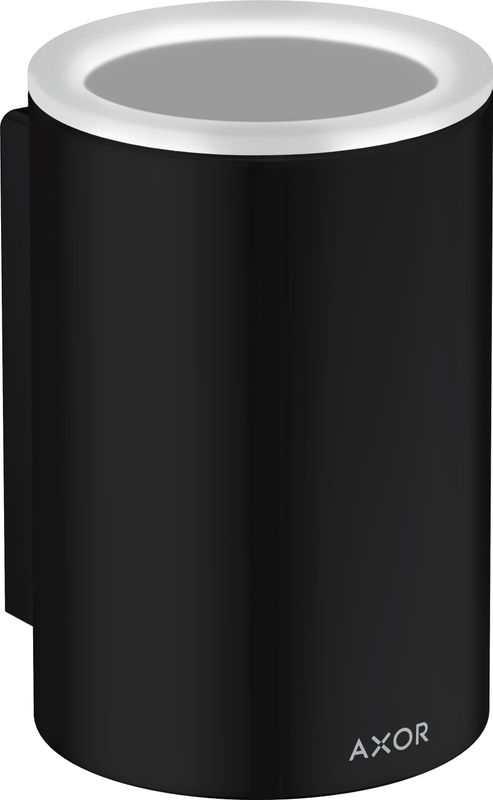 Hansgrohe Zahnputzbecher Axor Universal Circular matt, 114 x 76 x 84 mm, Farbe schwarz Bild 1