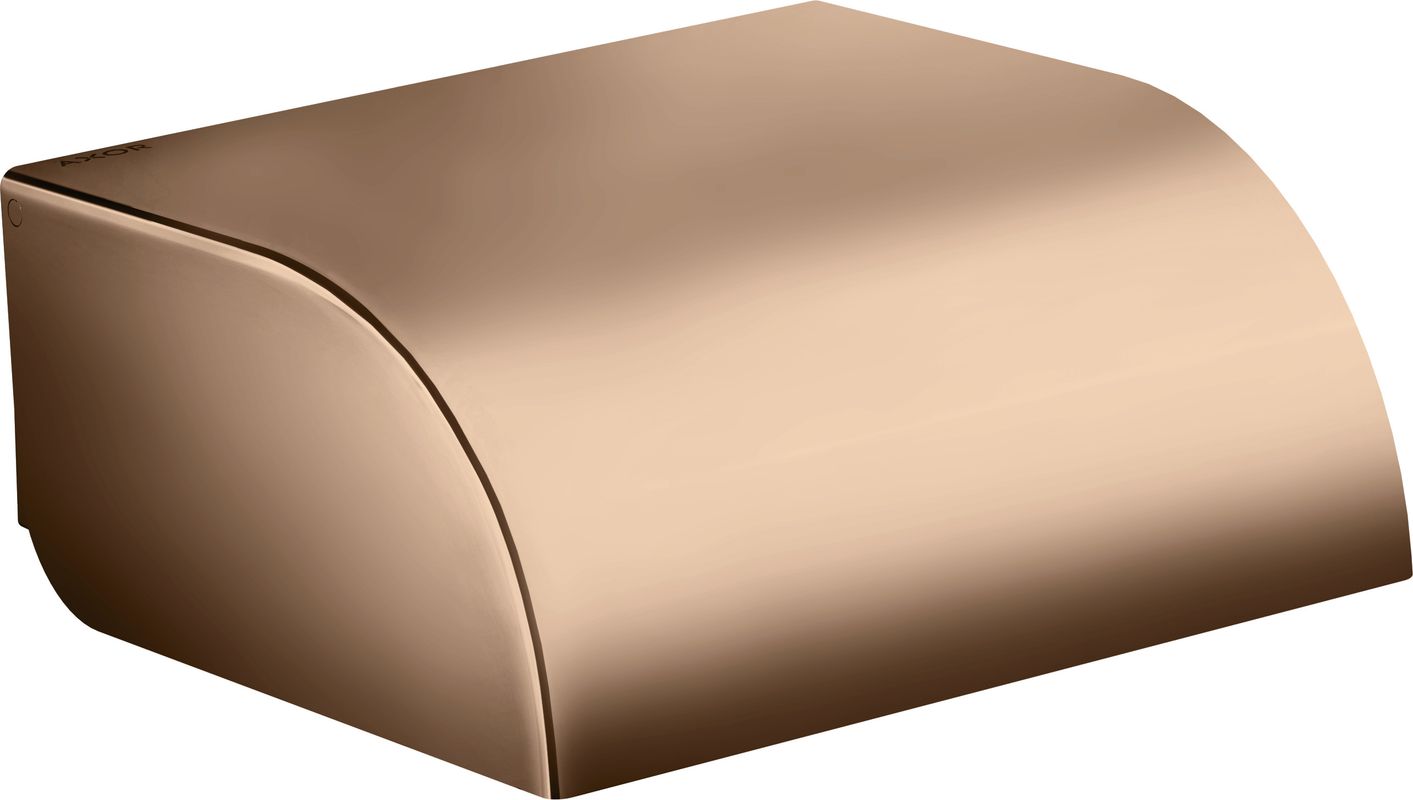 Hansgrohe Toilettenpapierhalter, mit Deckel Axor Universal Circular PRG, 64 x 142 x 142 mm, Farbe red gold Bild 1