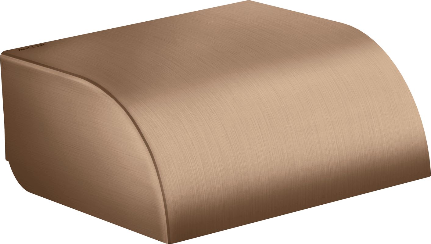 Hansgrohe Toilettenpapierhalter, mit Deckel Axor Universal Circular BRG, 64 x 142 x 142 mm, Farbe red gold Bild 1