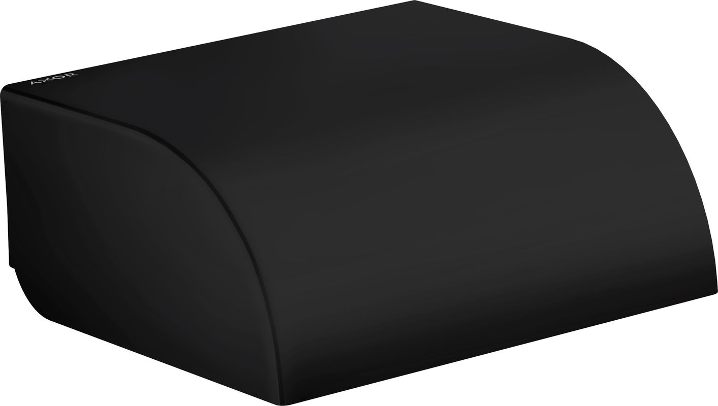 Hansgrohe Toilettenpapierhalter, mit Deckel Axor Universal Circular matt, 64 x 142 x 142 mm, Farbe schwarz Bild 1