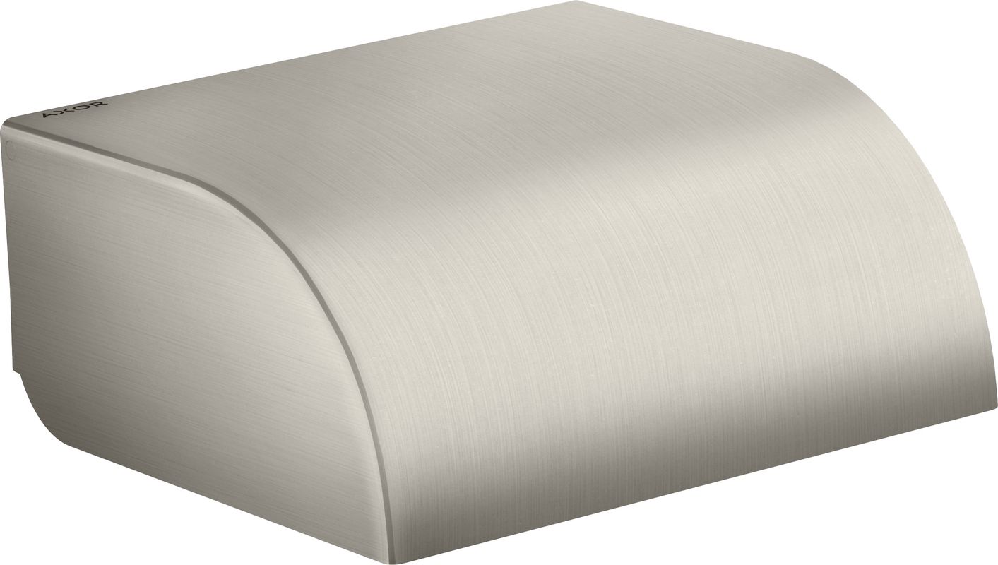 Hansgrohe Toilettenpapierhalter, mit Deckel Axor Universal Circular BSO, 64 x 142 x 142 mm, Farbe Edelstahl Bild 1