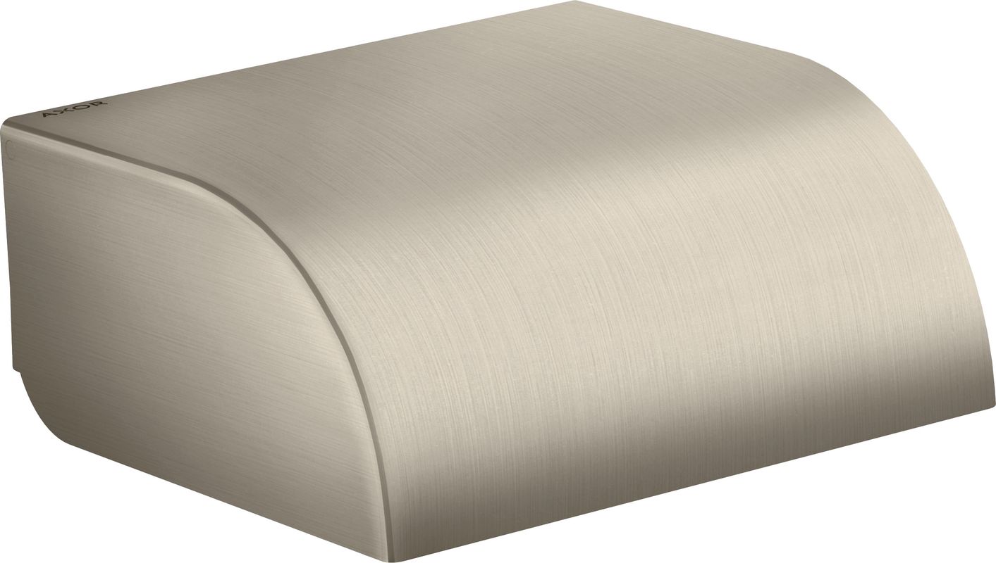 Hansgrohe Toilettenpapierhalter, mit Deckel Axor Universal Circular BN, 64 x 142 x 142 mm, Farbe nickel Bild 1