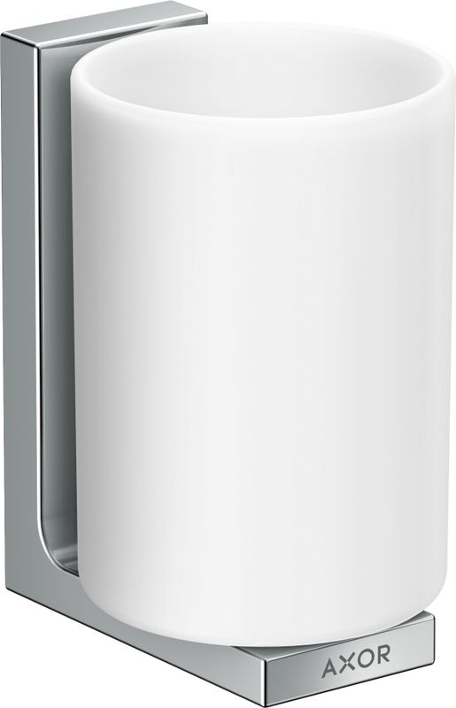 Hansgrohe Zahnputzbecher Axor Universal Rectangular, 111 x 70 x 90 mm, Farbe chrom Bild 1