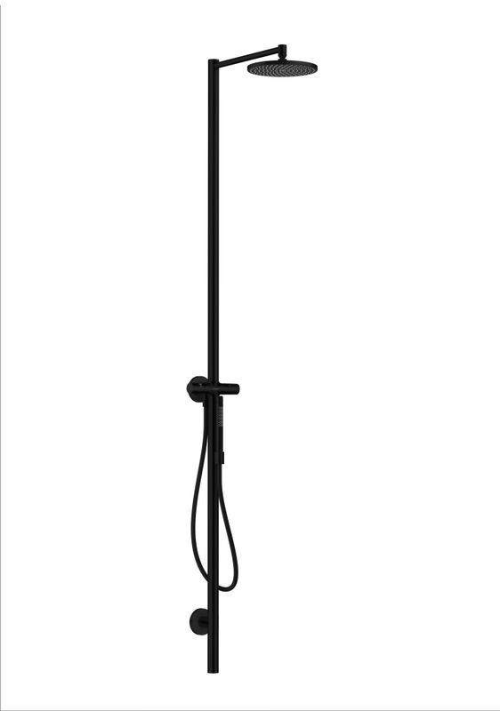 Hansgrohe Nature Duschsaeule Axor Starck, mit Kopfbrause 240 1jet matt, 2151 x 236 x 600 mm, Farbe schwarz Bild 1