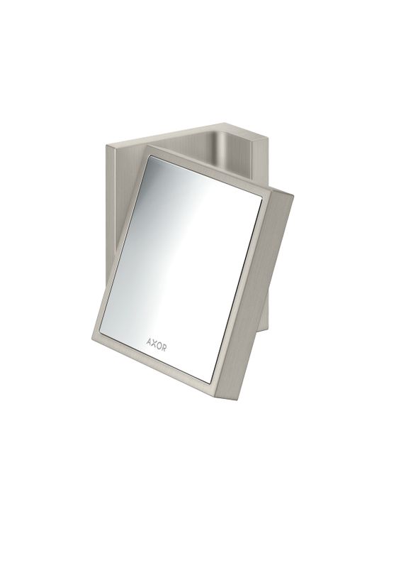 Hansgrohe Rasierspiegel Axor Universal Rectangular BSO, 110 x 120 mm, Farbe Edelstahl-Optik (silber) Bild 1