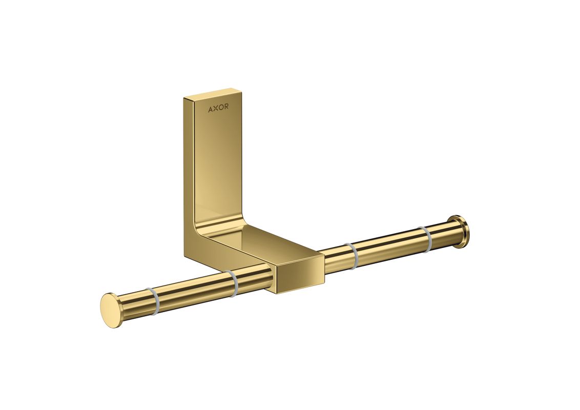 Hansgrohe Toilettenpapierhalter doppelt Axor Universal Rectangular PGO, 110 x 102 x 102 mm, Farbe gold Bild 1
