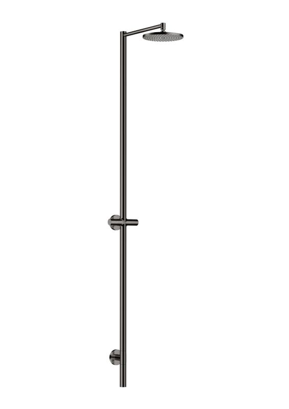 Hansgrohe Nature Duschsaeule Axor Starck, mit Kopfbrause 240 1jet, ohne Handbrause PBC, 2151 x 236 x 600 mm, Farbe black chrome Bild 1