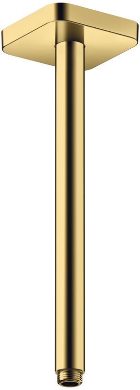 Hansgrohe Decken-Anschlussstück Axor DN 15 300 mm softsquare PGO, 91 mm, Farbe gold Bild 1