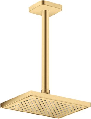 Hansgrohe Decken-Anschlussstück Axor DN 15 300 mm softsquare BGO, 91 mm, Farbe gold Bild 2