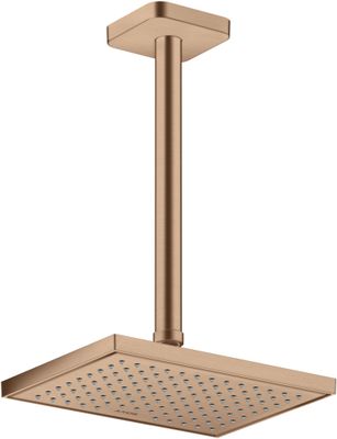 Hansgrohe Decken-Anschlussstück Axor DN 15 300 mm softsquare BRG, 91 mm, Farbe red gold Bild 2