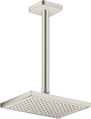 Hansgrohe Decken-Anschlussstück Axor DN 15 300 mm softsquare BSO, 91 mm, Farbe Edelstahl-Optik (silber) Bild 2