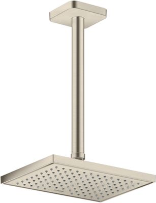 Hansgrohe Decken-Anschlussstück Axor DN 15 300 mm softsquare BN, 91 mm, Farbe nickel Bild 2